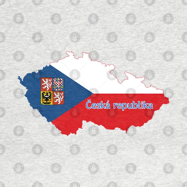 Czech republic flag & map by Travellers